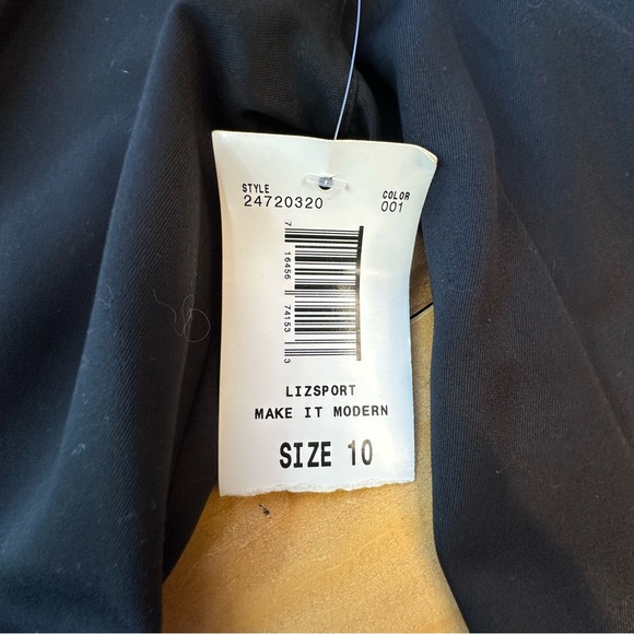 LIZ CLAIBORNE LizSport Zip Front Black Jumpsuit Size 10 - Picture 5 of 17